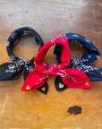 Bandana - Red - Gold Hearts