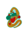 Strawberry Snake Gold - Chainstitch Patch