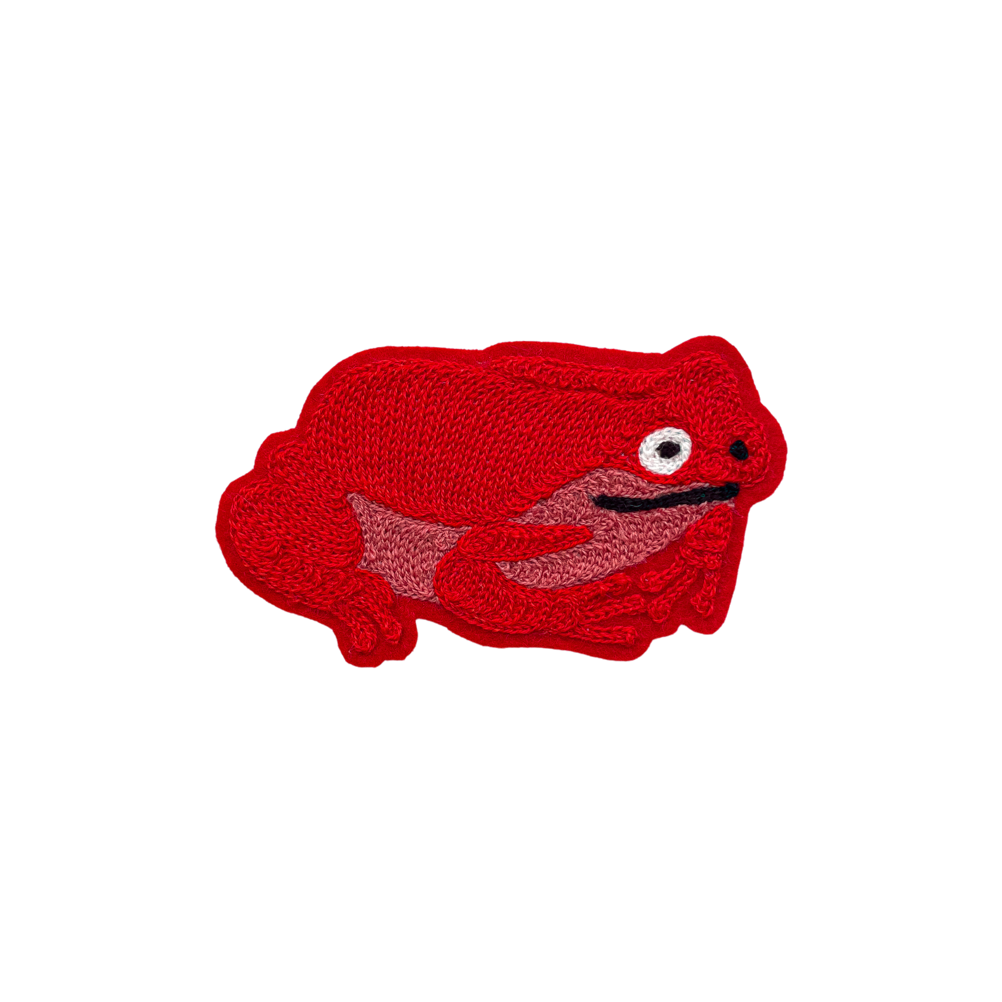 Frog Red - Chainstitch Patch