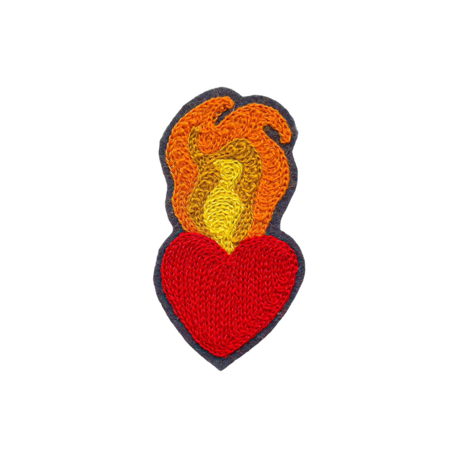 Sacred Heart Red - Chainstitch Patch